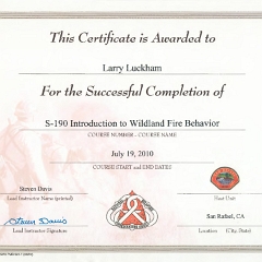 S-190 Introduction to Wildland Fire Behavior